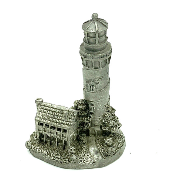 Vintage Spoontiques Pewter Lighthouse Statue Figurine #S671 - 2.5" tall - Picture 1 of 6